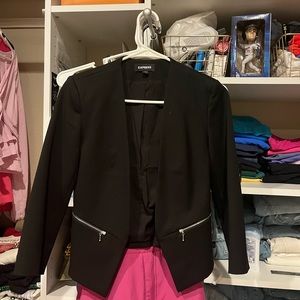 Express Women Collarless Blazer